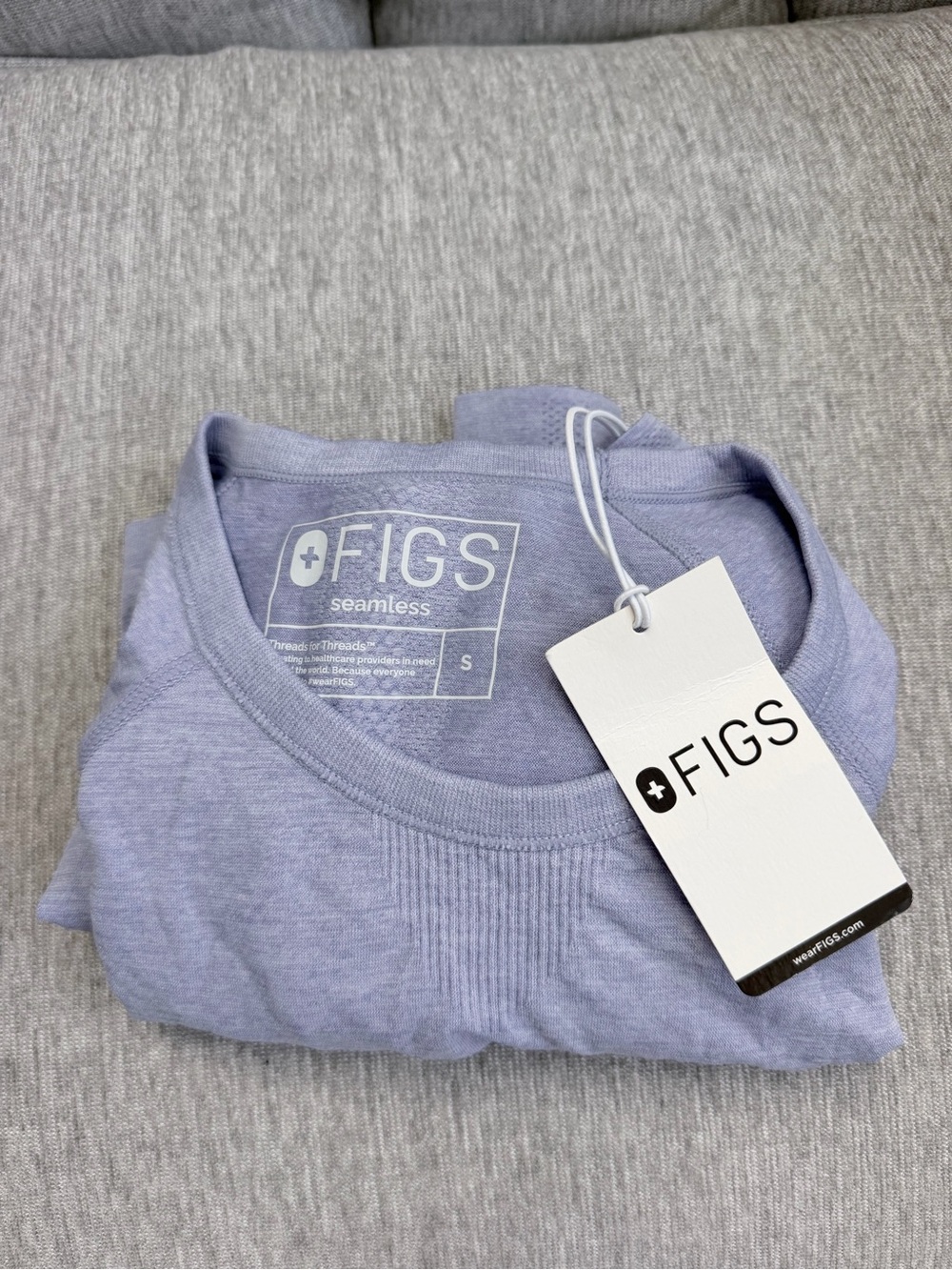 NWT Figs Salta long sleeve underscrub lavender haze S